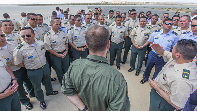 Colombian officers visit Edwards